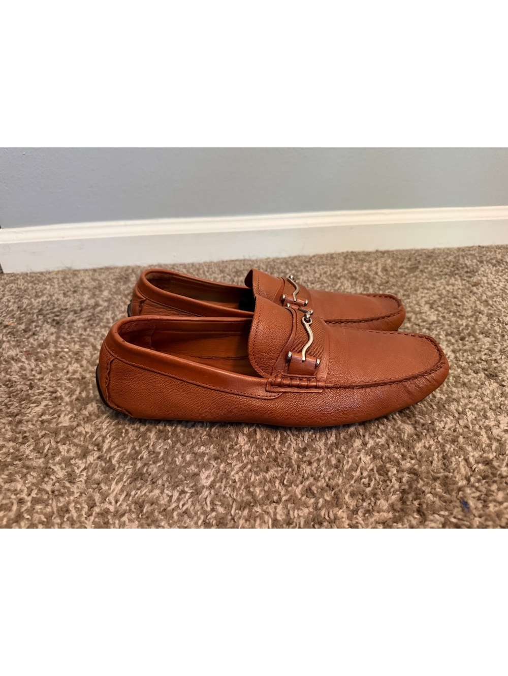 New Section X Darion Leather Bit Buckle Driver Loafers Men’s 9